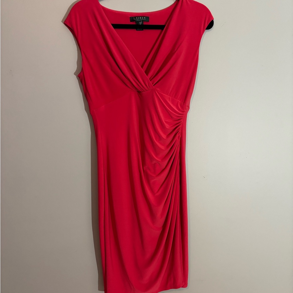 Ralph Lauren Women’s Pink-Red Dress • Elegant Style • Size 4